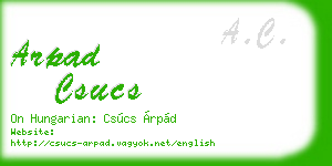 arpad csucs business card